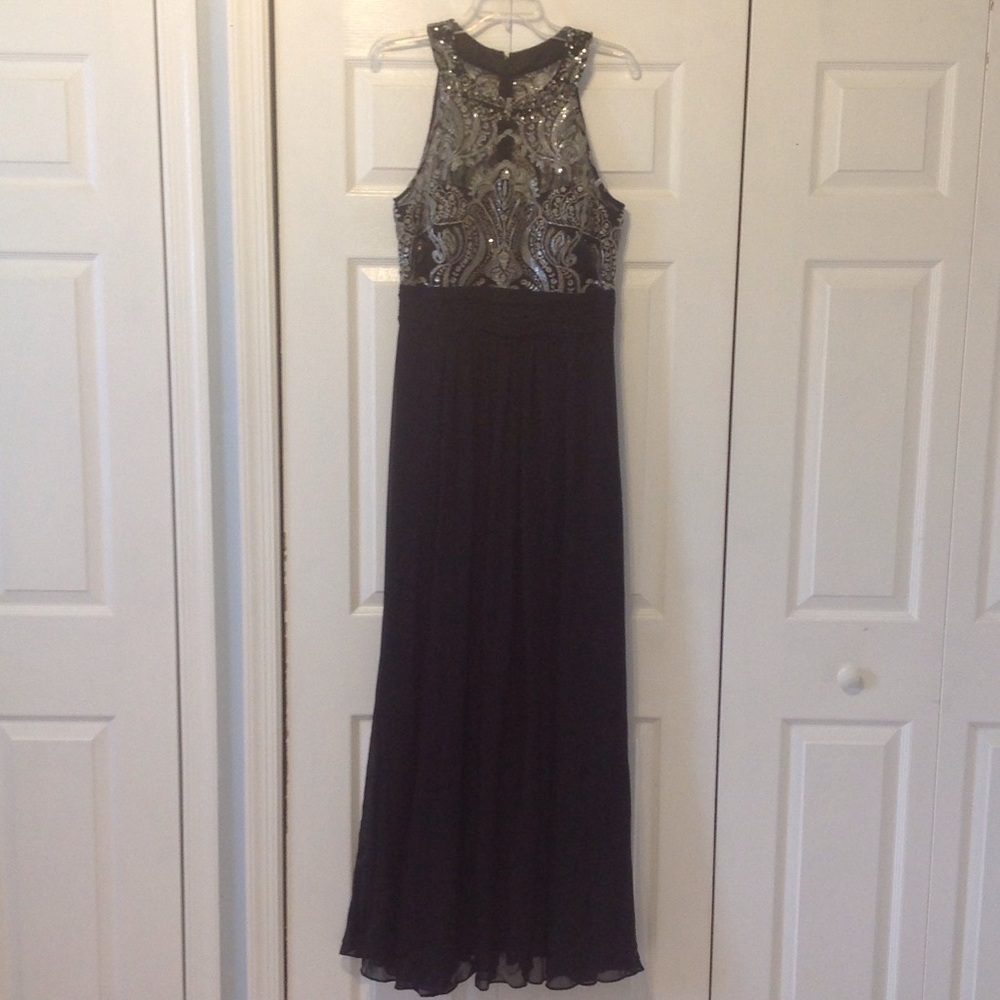 Eliza J Black and Silver Formal Dress